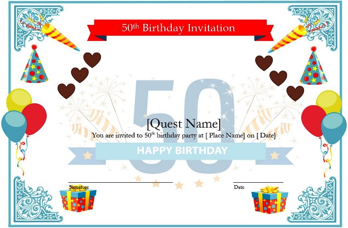 Free Powerpoint Templates for 50th Birthday