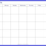 Full Page Blank Calendar Template