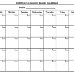 Full Page Blank Calendar Template