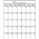 Full Page Blank Calendar Template