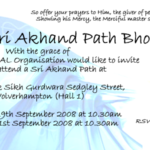 Invitation Templates Akhand Path