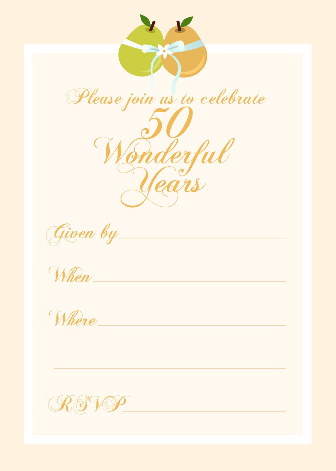 Invitation Templates Anniversary