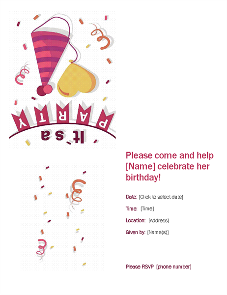 Invitation Templates Birthday Party