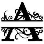 Letter a Monogram Templates