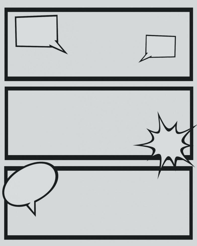 Printable Blank Comic Strip Template For Kids