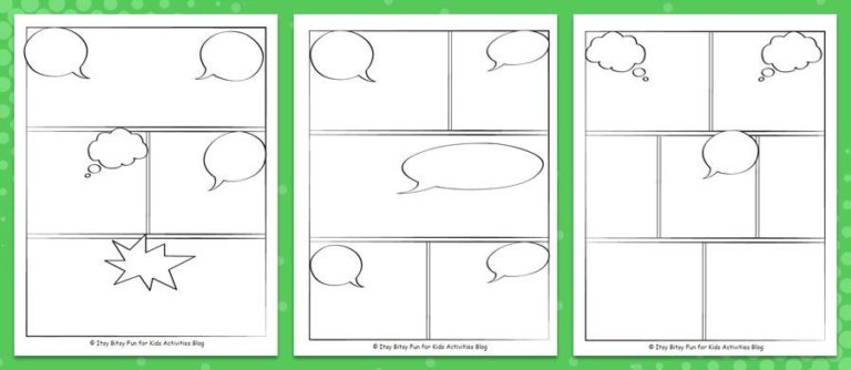 Printable Blank Comic Strip Template For Kids (9) - TEMPLATES EXAMPLE ...