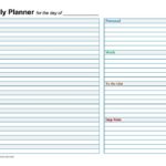 Printable Blank Daily Schedule Template