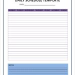 Printable Blank Daily Schedule Template