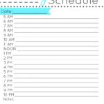 Printable Blank Daily Schedule Template