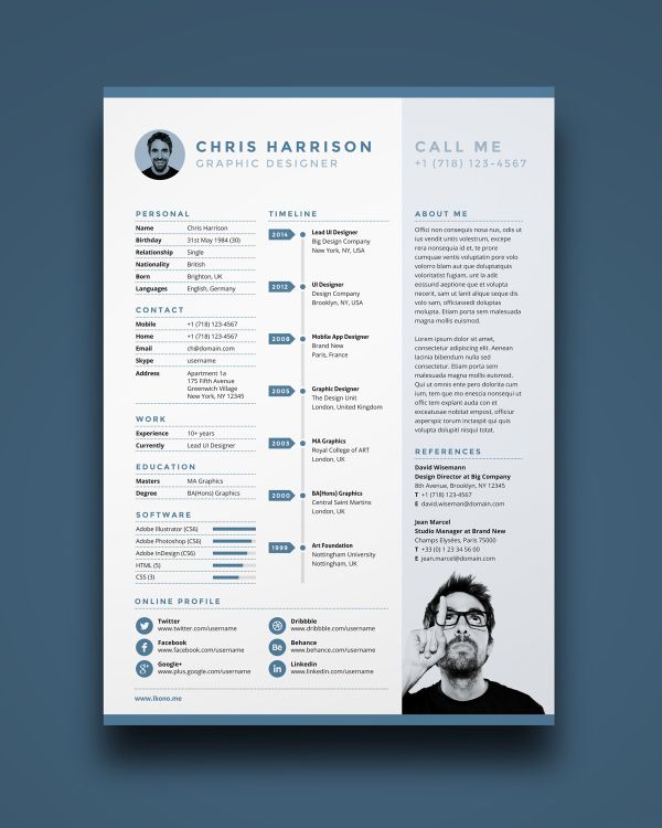 Resume Templates Adobe