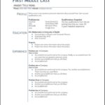 Resume Templates College