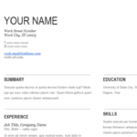 Resume Templates Compatible With Google Docs