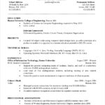 Resume Templates Computer Science