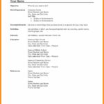 Resume Templates Copy And Paste