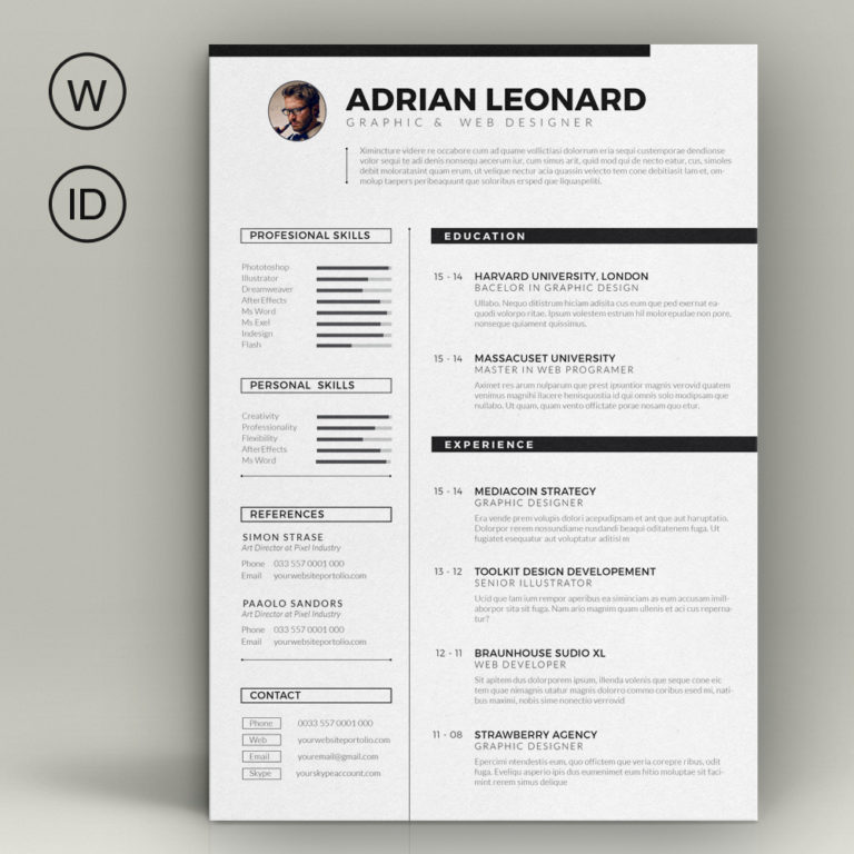 Resume Templates Creative Market (7) - TEMPLATES EXAMPLE | TEMPLATES ...