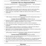 Resume Templates Customer Service