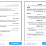 A Resume Template On Word