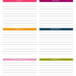 Blank Cleaning Schedule Template
