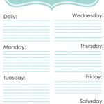 Blank Cleaning Schedule Template