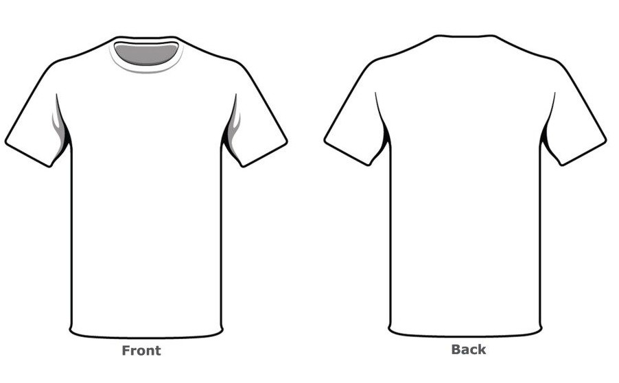 Blank Tee Shirt Template (4) - TEMPLATES EXAMPLE | TEMPLATES EXAMPLE