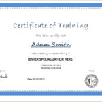 Certificate of Training Template