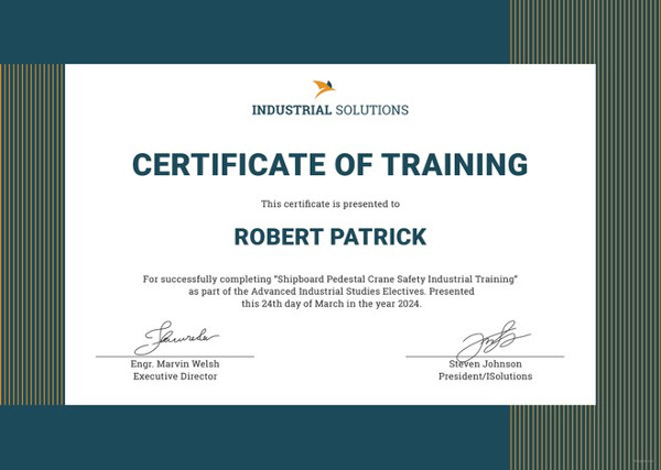 Certificate of Training Template