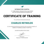 Certificate of Training Template