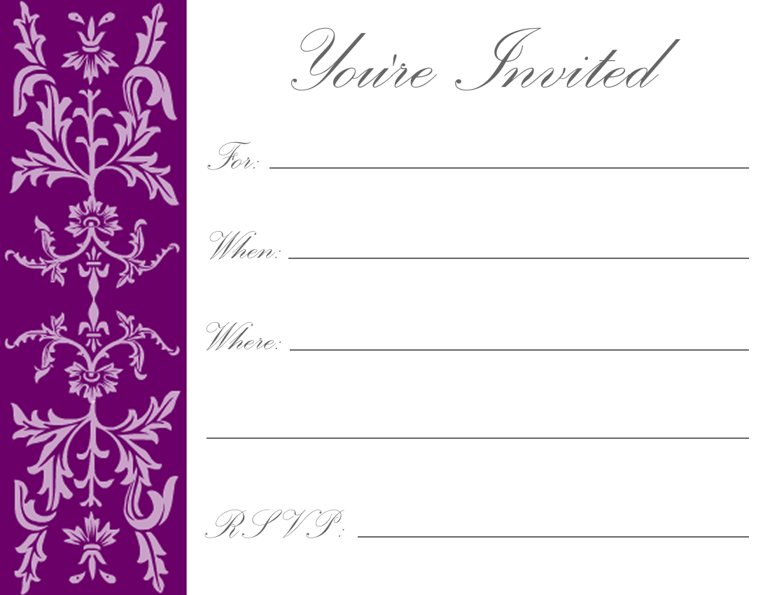 Invitation Card Templates Free