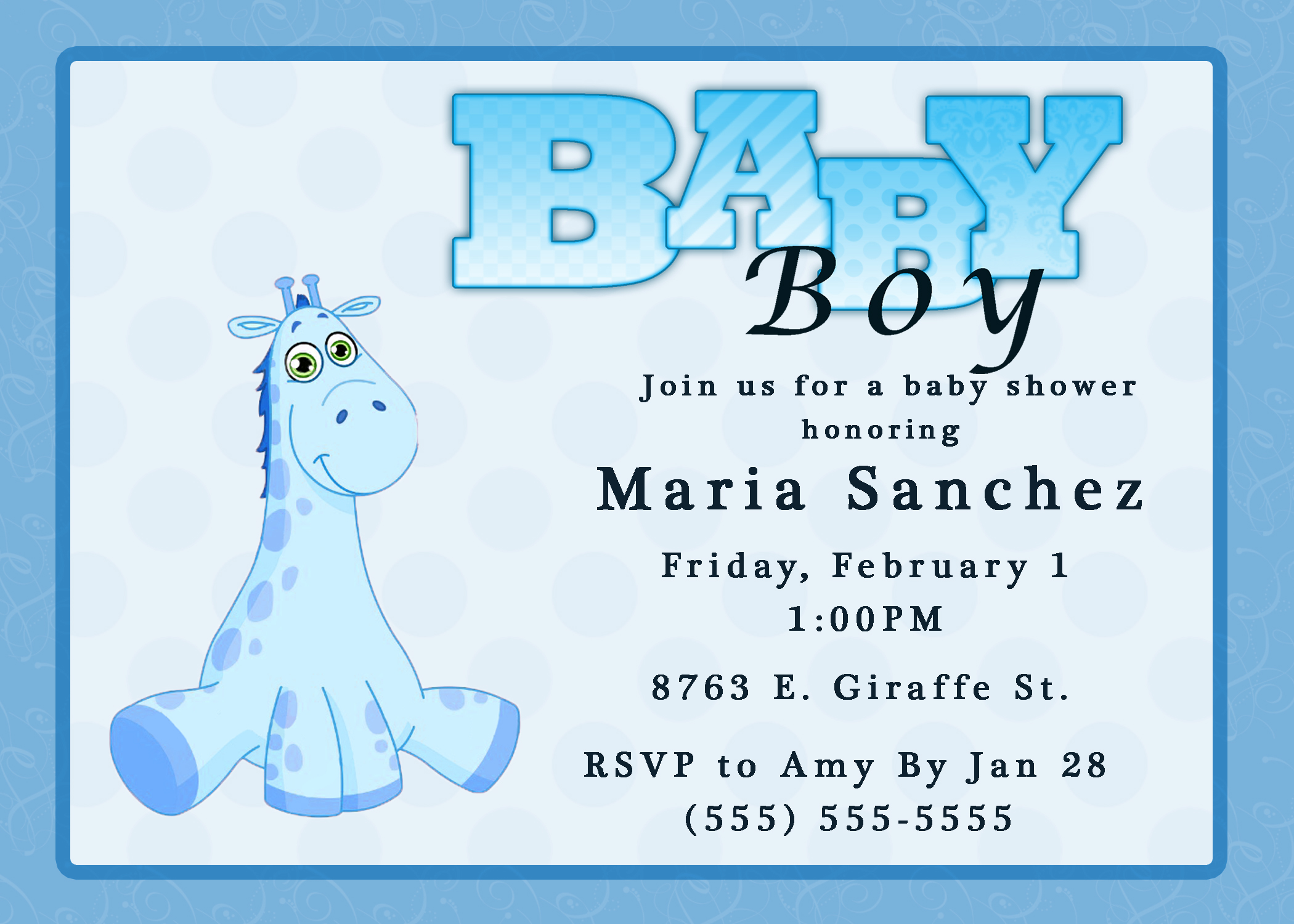 Free Baby Boy Shower Invitations Templates Pdf