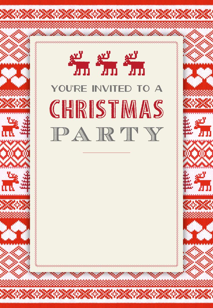 Invitation Templates Christmas Free