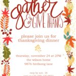 Invitation Templates Thanksgiving