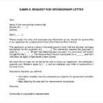 Letter Template Asking for Sponsorship