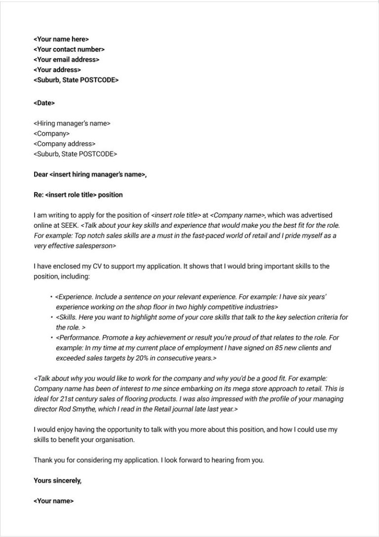 Letter Template Australia (7) TEMPLATES EXAMPLE TEMPLATES EXAMPLE