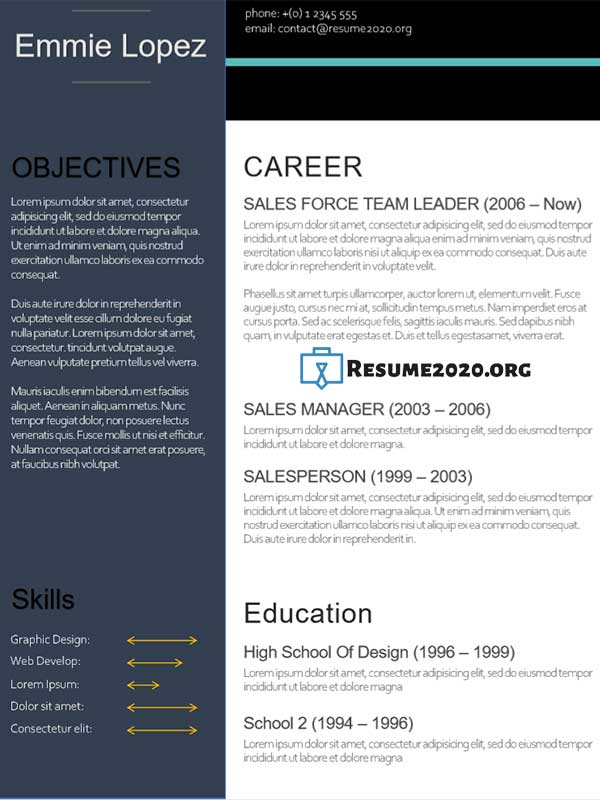 Resume Templates 2020