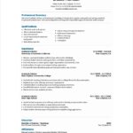 Resume Templates Academic