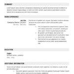 Resume Templates Free