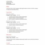 Resume Templates Google Docs