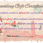 Travel Gift Certificate Template