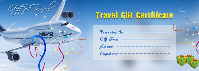 Travel Gift Certificate Template