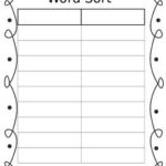 Words Their Way Blank Sort Template