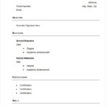 Blank Resume Templates for Microsoft Word