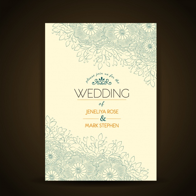 Wedding Invitation Templates Vector Free Download
