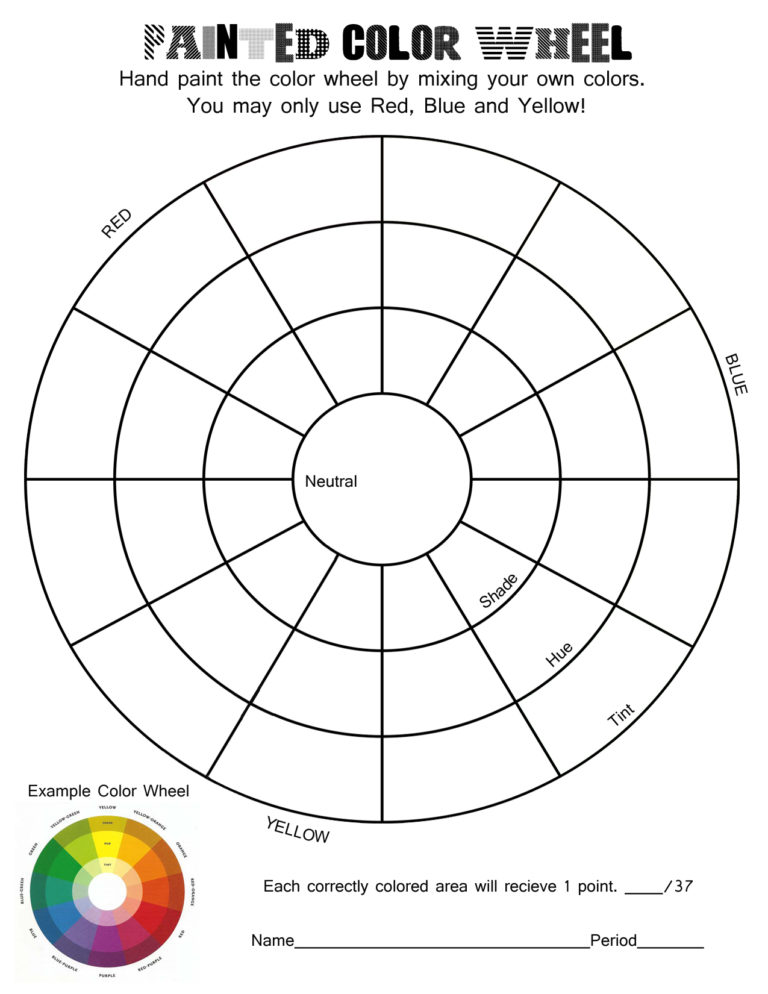 Blank Color Wheel Template (3) TEMPLATES EXAMPLE TEMPLATES EXAMPLE