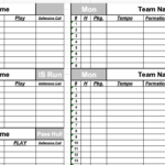 Blank Football Depth Chart Template