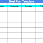 Blank Meal Plan Template