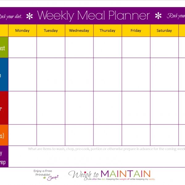 Blank Meal Plan Template (1) - TEMPLATES EXAMPLE | TEMPLATES EXAMPLE