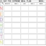 Blank Meal Plan Template