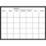 Blank One Month Calendar Template