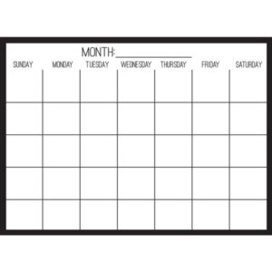 Blank One Month Calendar Template (9) - TEMPLATES EXAMPLE | TEMPLATES ...