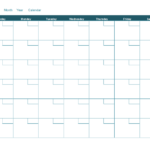 Blank One Month Calendar Template